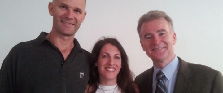 Cathy and Trevor with Michael Clouse after learning leadership lessons about money and time